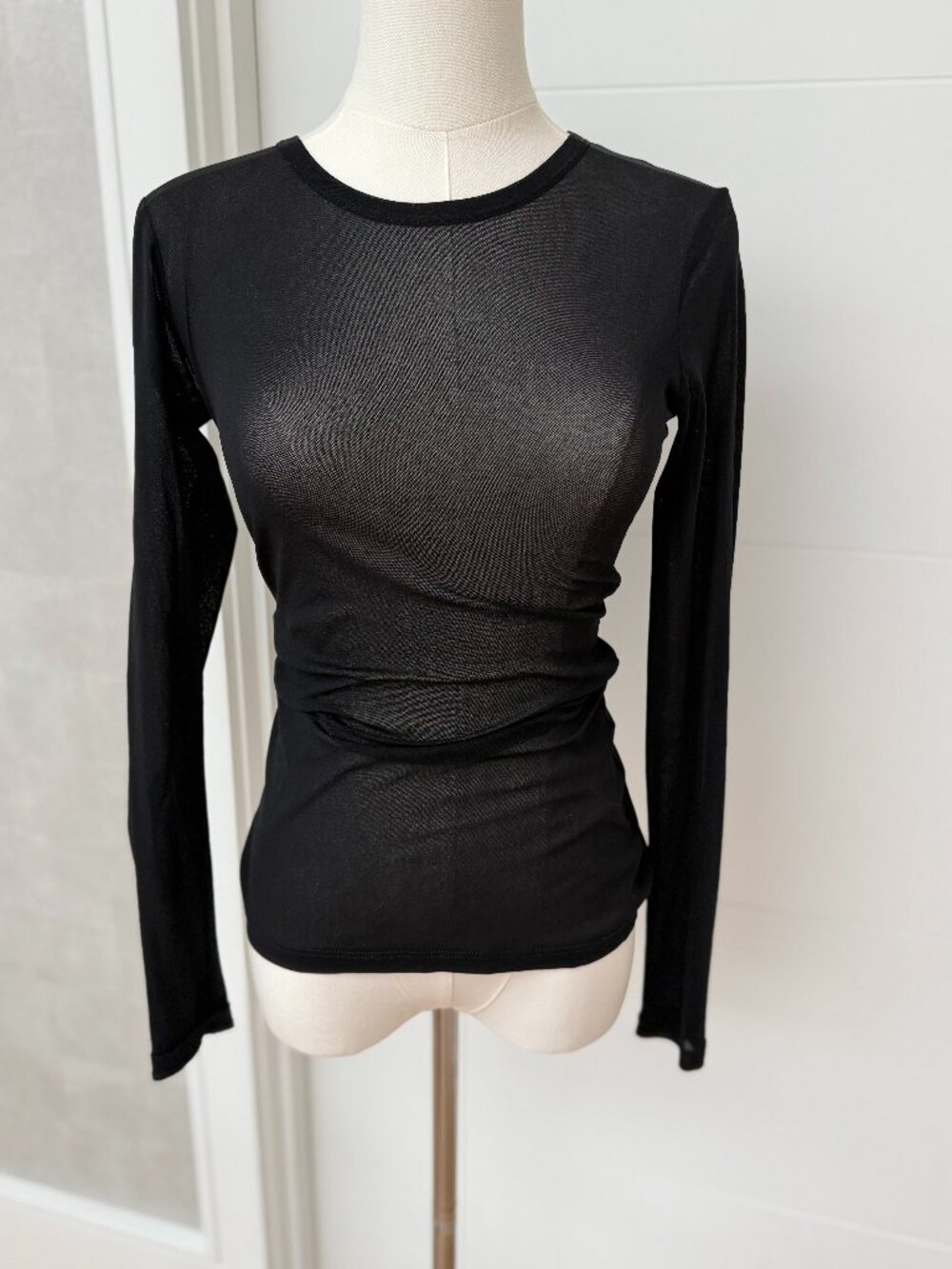 Judith & Charles Sheer Long-Sleeve Mesh Top